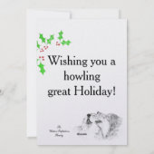 Serenade (Kerstmis) Feestdagenkaart (Achterkant)