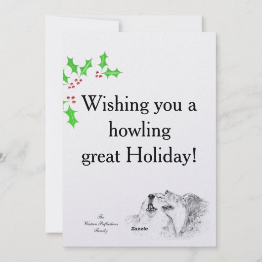 Serenade (Kerstmis) Feestdagenkaart (Achterkant)