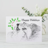 Serenade (Kerstmis) Feestdagenkaart (Staand voorkant)