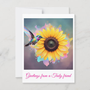 " SERENADE MET ZONNEBLOEM " BRIEFKAART