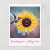 " SERENADE MET ZONNEBLOEM " BRIEFKAART (Voorkant)