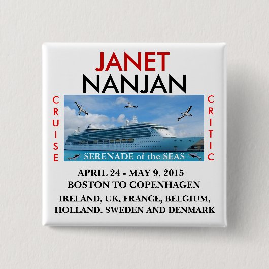 Serenade of the Zeeen Name Tag Button (Voorkant)