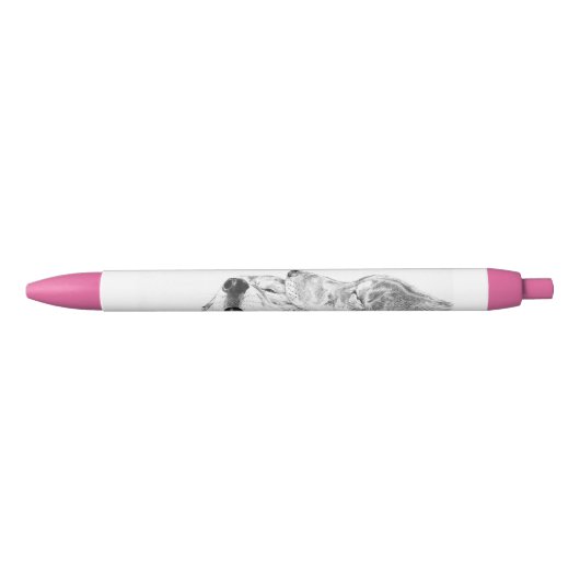 Serenade (roze) zwarte inkt pen (Voorkant)