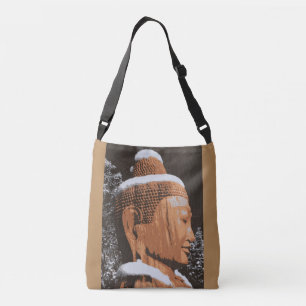 serence buddha face crossbody tas