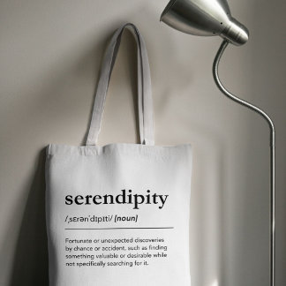 Serendipiteit Definitie Woord Cadeau Gelukkig Onge Tote Bag