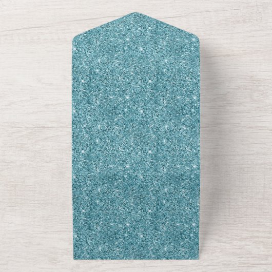 Serendipiteit kristal blauw all in one uitnodiging (Buitenkant)