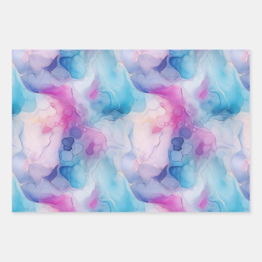 Serendipiteit kristal blauw inpakpapier vel (Voorkant 3)