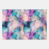 Serendipiteit kristal blauw inpakpapier vel (Voorkant)