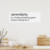 Serendipiteit - minimalistische wanddecoratie poster (Keuken)