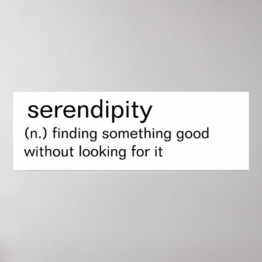 Serendipiteit - minimalistische wanddecoratie poster (Voorkant)