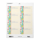 Serendipiteit Monogram Colorful Patroonlabel Etiket (Full Sheet)