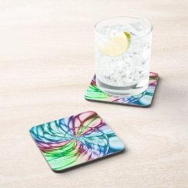 Serendipiteit | Multicolor Fractal Art Bier Onderzetter