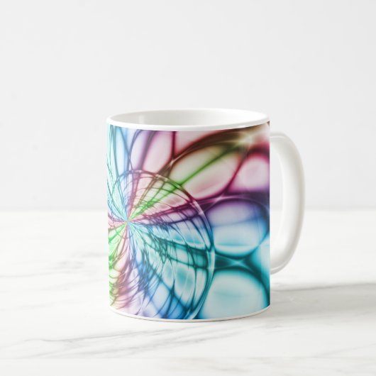Serendipiteit | Multicolor Fractal Art Koffiemok (Voorkant rechts)