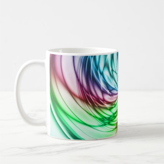 Serendipiteit | Multicolor Fractal Art Koffiemok (Links)