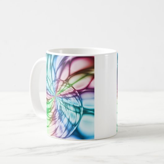 Serendipiteit | Multicolor Fractal Art Koffiemok (Voorkant links)