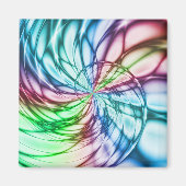 Serendipiteit | Multicolor Fractal Art Magneet (Voorkant)
