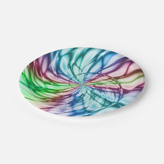 Serendipiteit | Multicolor Fractal Art Papieren Bordje (Gekanteld)