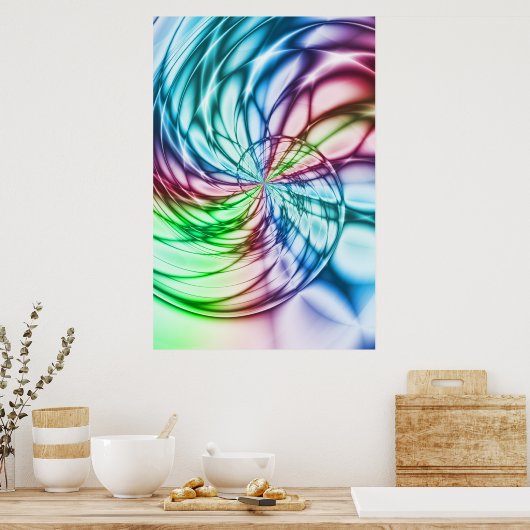 Serendipiteit | Multicolor Fractal Art Poster (Keuken)