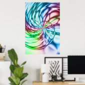 Serendipiteit | Multicolor Fractal Art Poster (Thuiskantoor)