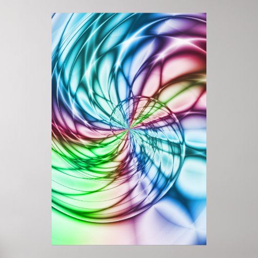 Serendipiteit | Multicolor Fractal Art Poster (Voorkant)