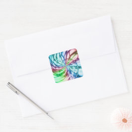 Serendipiteit | Multicolor Fractal Art Vierkante Sticker