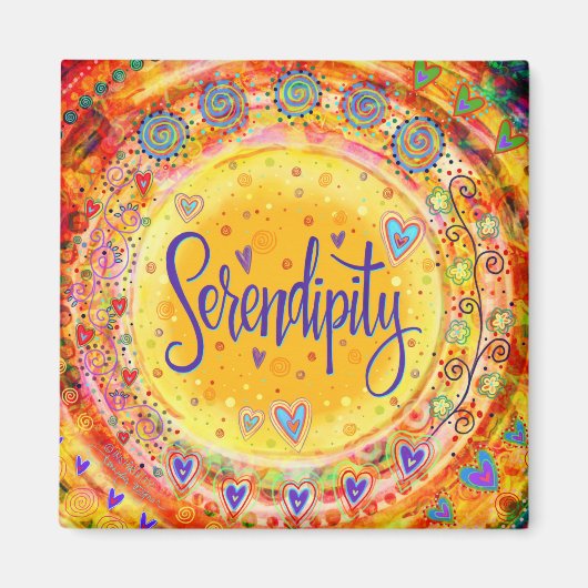 Serendipity Leuk Trendy Inspirivity ONE WORD Magne Magneet (Voorkant)