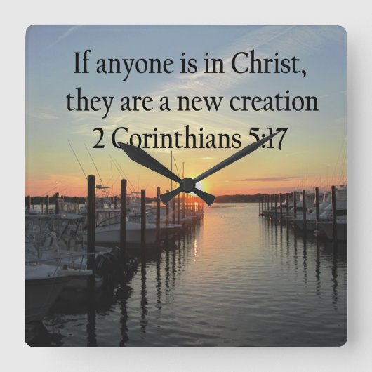 SERENE 2 KORINTHIAN 5:17 ZONSONDERGANG FOTO VIERKANTE KLOK (Voorkant)