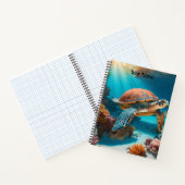 Serene 3D Zee schildpad in oceaan Tranquil Marine Notitieboek (Binnen)