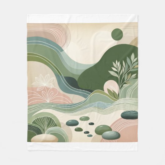 Serene Aardstroom Fleece Deken (Voorkant)
