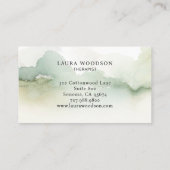 Serene Abstract Watercolor Therapeut Visitekaartje (Achterkant)