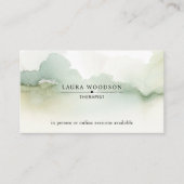 Serene Abstract Watercolor Therapeut Visitekaartje (Voorkant)