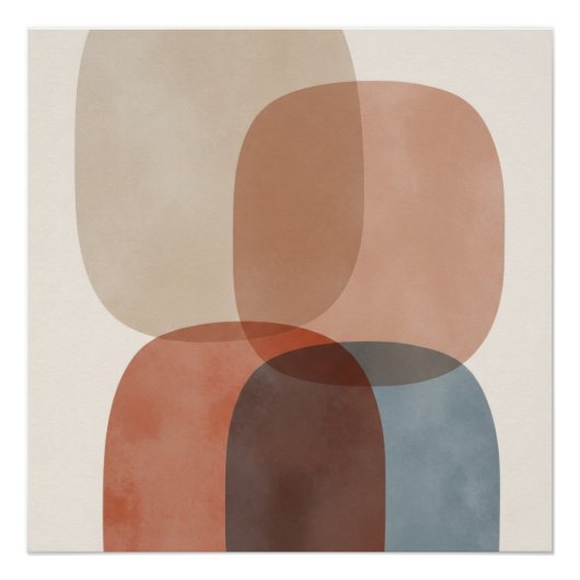 Serene Abstracte geometrische afdruk (Voorkant)