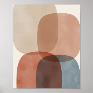 Serene Abstracte geometrische afdruk Poster
