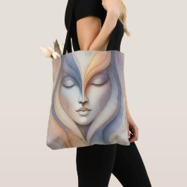 Serene Abstracte gezicht - minimalistische harmoni Tote Bag