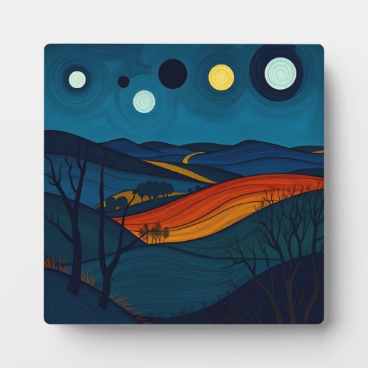 Serene Abstracte landschapskunst Fotoplaat (Voorkant)