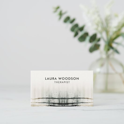 Serene Abstracte therapeut Visitekaartje (Staand voorkant)