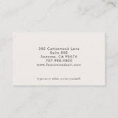 Serene Abstracte therapeut Visitekaartje (Achterkant)