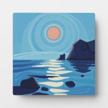 Serene Abstracte zeegezicht kunst