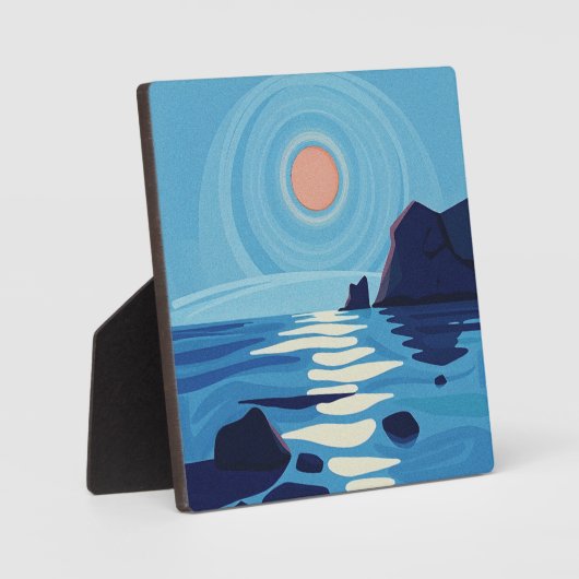 Serene Abstracte zeegezicht kunst Fotoplaat (Voorkant)