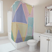 Serene Abstracts: A Pastel Dream Douchegordijn (In situ)