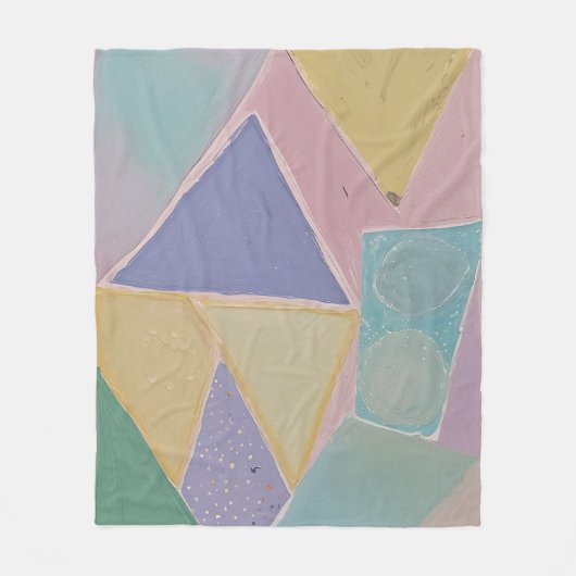 Serene Abstracts: A Pastel Dream Fleece Deken (Voorkant)