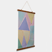Serene Abstracts: A Pastel Dream Hangend Wandkleed (Gebogen)