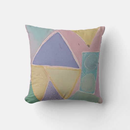 Serene Abstracts: A Pastel Dream Kussen (Voorkant)