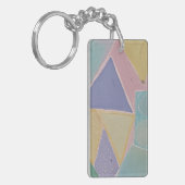 Serene Abstracts: A Pastel Dream Sleutelhanger (Voorkant Links)