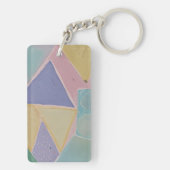 Serene Abstracts: A Pastel Dream Sleutelhanger (achterkant)