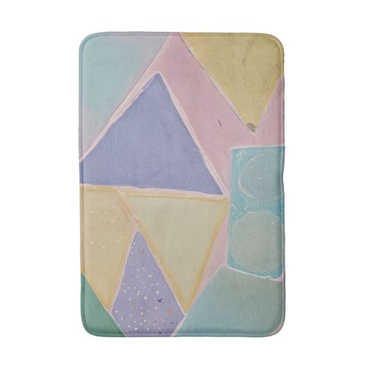 Serene Abstracts: Een Pasteldroom Badmat (Voorkant Verticaal)