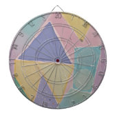 Serene Abstracts: Een Pasteldroom Dartbord (Voorkant)