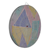 Serene Abstracts: Een Pasteldroom Dartbord (Voorkant Links)