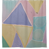 Serene Abstracts: Een Pasteldroom Douchegordijn (Voorkant)