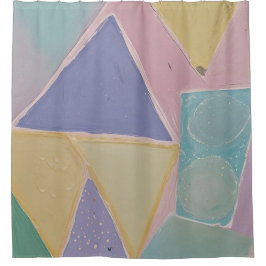 Serene Abstracts: Een Pasteldroom Douchegordijn